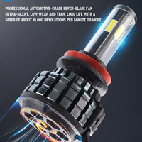 Комплект 360° градуса COB LED ЛЕД Диодни Крушки H4 Х4 12V 80W 16000lm За Фарове Canbus без Грешки къси/дълги