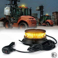 24W Лед Led Компактна Диодна Въртяща се Сигнална Аварийна Лампа Маяк Буркан с магнит и вендуза 12V - 24V с магнит Е9 E-Mark