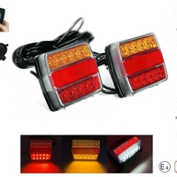 Комплект LED Лед Диодни Стопове 12V с Магнит и Окабеляване, 5 Функции, за Ремаркета, Колесари, Платформи, МПС