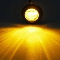 Жълт/Оранжев LED Габарит, Тип Копче, Маркер, Токос - 24V
