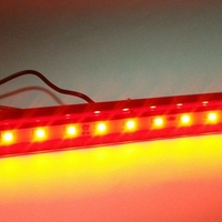 ЛЕД LED Червен Диоден Маркер Габарит Токос със 15 светодиода за камион ремарке бус ван каравана платформа 12V-24V
