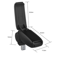 Нов Подлакътник, Барче за автомобил за Opel Corsa C 2000-2006, Combo, Tigra, Опел Корса Ц, Комбо, Тигра 2004-2009 с черно текстилно покритие