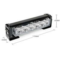 Комплект 2 Броя по 17 cm Сигнална Аварийна Блиц Маяк Led Бар Лампа За Пътна Помощ Платформа 12V-24V 14 режима