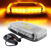 12V 24V Лед Led Диодна Мощна Аварийна Сигнална Лампа Буркан с Магнит 15 режима Бяло Стъкло За Пътна Помощ Платформа Снегорин и др.