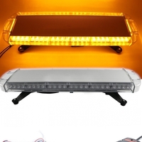 Мощна аварийна сигнална лампа 76 см 40 LED ЛЕД блиц маяк буркан лед бар 12-24V със 15 режима на работа жълта за пътна помощ платформа снегорин багер бус ван и др.