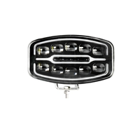 Универсален Високомощен LED ЛЕД 55W диоден фар халоген лампа 12V - 24V с DRL светлина бяло-жълто за АТВ джип камион трактор земеделски и селскостопански машини и др.