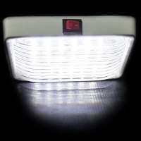 1 брой LED Интериорна Вътрешна Лампа Плафон Таван Правоъгълна 12V За Кола Камион Бус Каравана Кемпер