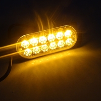 12 LED ЛЕД Аварийна Лампа За Пътна Помощ, Жълта Блиц Светлина, Мигаща!