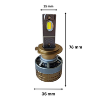 Комплект Smart LED крушки H7 – Два цвята, CSP Dual Color 3500K – 6500K, Bluetooth приложение, CANBUS, 70W, 12–24V
