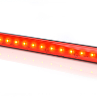 LED Светодиоден Габарит, Маркер, Червен, Е-Mark, 12 LED, 12V-24V, 24 см
