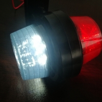 1 брой 12-24V ЛЕД LED Диоден Страничен Маркер Рогче Светлина с Опушено Стъкло За Камион Ремарке Каравана Кемпер АТВ бяло - червено