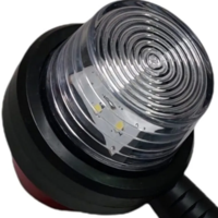 Комплект от 2 броя 12-24V ЛЕД LED Диодни Странични Маркери Рогчета Светлини Опушено Стъкло За Камион Ремарке Каравана Кемпер АТВ бяло - червено 2X MAR946
