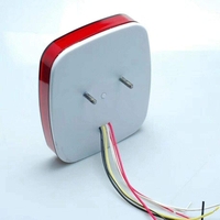 Комплект от 2 броя LED ЛЕД Диодни стопове стоп задна светлина 12V с Неон Neon ефект за камион бус ТИР ремарке каравана 166 x 142 mm