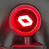 Комплект от 2 броя LED ЛЕД страничен габарит рогче 12 -24V оранжево - червено “old school” Неон Ефект с лого RNT