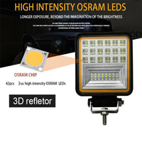 126W LED Диоден Фар Работна Бяла Жълта Светлина Габарит Мъгла Лампа 12V 24V 3030 Лумена