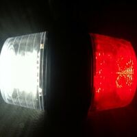 Комплект от 2 броя 12-24V ЛЕД LED Диодни Странични Маркери, Рогчета, Светлини За Камион, Ремарке, Каравана, Кемпер АТВ и др., бяло-червено