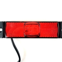 LED ЛЕД Светодиоден Червен Водоустойчив Габарит Маркер Fristom Е-Mark 12V-24V 130mm x 32mm x 14.5mm