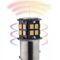 Комплект 2бр. LED Лед Крушки, 30 SMD, BA15S 1156, 12V, оранжева светлина canbus, срещуположни пинове (180°)