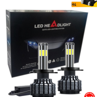 Комплект 360° градуса COB LED ЛЕД Диодни Крушки H4 Х4 12V 80W 16000lm За Фарове Canbus без Грешки къси/дълги