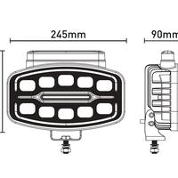 LED Халоген Фар 3 Функции DRL бяла/оранжева светлина с 360° аварийна лампа с 4 функции на премигане 12-24V за джип камион агротехника и др.