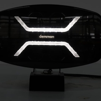 LED ЛЕД диоден фар халоген лампа 12V - 24V 48W бяло-жълто с черно стъкло за АТВ джип камион трактор земеделски и селскостопански машини и др. 245 x 139.4 x 90 mm E-mark E9