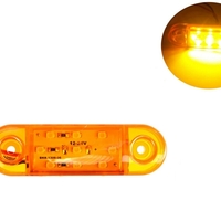 Светодиоден маркер габарит токос жълта оранжеа светлина със 9 LED ЛЕД за бус ван ремарке каравана платформа 12V