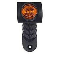 Комплект 2 броя LED Лед Габарит, Рогче, 12.5см, 12V-24V, 3 SMD Диода, Тройна Функция, Червена, Бяла, Жълта Светлина, 3D Светлинен Ефект