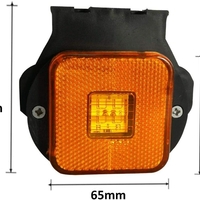 1 брой 24V LED ЛЕД Страничен Оранжев Диоден Маркер Токос Габарит Светлина За Камион Ремарке Платформа Бус Вана Каравана