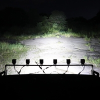 Комплект от 6 броя Лед LED Халогени Лампи с окабеляване Бяла Flood + Оранжева DRL Светлина 12V - 24V за Off Road 4X4 SUV джип мотор автомобил камион градина и др.