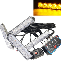 Комплект 4 Броя С Контролер 6 LED Лед Диодна Сигнална Аварийна Блиц Мигаща Светлина Пътна Помощ Платформа 12V