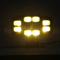 LED Халоген Фар DRL бяла/жълта светлина - Опушен - 12-24V за джип, камион, агротехника и др.