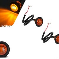 Жълт/Оранжев LED Габарит, Тип Копче, Маркер, Токос - 24V