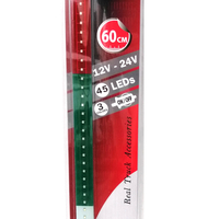 Светещ лед бар 60 cm 45 LED 12V - 24V бяло-зелено-червено BG Bulgaria флаг знаме България