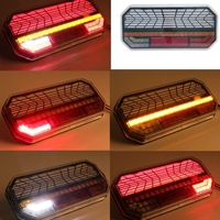 Комплект Ляв + Десен Мултифункционални Диодни LED Лед Стопове с Бягащ Мигач Неон Neon Ефект 12V - 24V 235mm X 110mm X 30mm E9 За Бус Камион Тир Ремарке Караванa