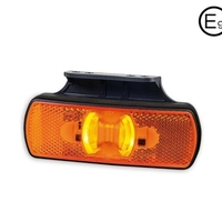 LED Светодиоден Мигач, Габарит със Стойка, Маркер, Оранжев, Вграден Рефлектор, Е-Mark, Водоустойчив, 12V-24V PL0010