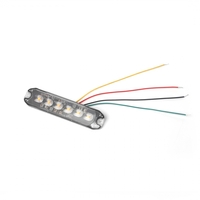 6 LED ЛЕД Жълта Аварийна Лампа Блиц Светлина Мигаща За Пътна Помощ Платформа и др. 10W с 8 режима 8х3 cm. 12-24V