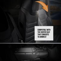 Комплект луксозна тапицерия PANDA за PEUGEOT EXPERT III 2016- / CITROEN JUMPY III 2016- / OPEL VIVARO C 2019- / FIAT SCUDO 2022-, Еко кожа и текстил, Черно/Сиво
