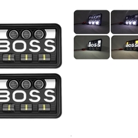 Комплект от 2бр. универсалeн 5 инча ЛЕД LED фар лампа халоген 12V-24V къси/дълги с DRL дневни светлини мигач бяло-жълто 9600lm за АТВ джип камион трактор и др.