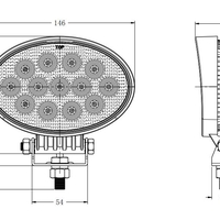 14См 39W Супер Мощен Овален PRO Led Диоден Халоген Лед Лампа Прожектор 12V 24V
