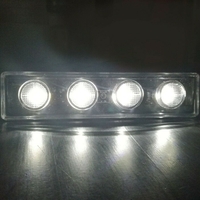 1бр БЯЛ преден габарит маркер за Скания Scania- 180mm x 40 mm с букса