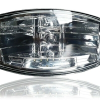 Комплект от 2 броя Халогени Фарове 12V-24V с крушка H7 + 6 ЖЪЛТИ LED габаритни светлини За Камион Трактор Багер Земеделски Машини и др.
