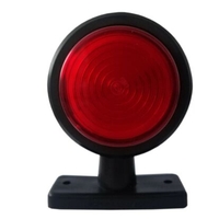 Комплект от 2 броя 12-24V висококачествени ЛЕД LED Диодни Странични Маркери, Рогчета, Светлини За Камион, Ремарке, Каравана, Кемпер АТВ и др., Неон Neon Ефект бяло-червено