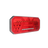 Комплект Ляв + Десен Мултифункционални Диодни LED Лед Стопове с Бягащ Мигач Неон Neon Ефект 12V 24V 305mm X 140mm X 35mm E9 За Бус Камион Тир Ремарке Караванa