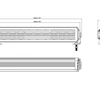 42.8 cm / 17 Инча 12V - 24V Led Bar Лед Бар Пиано дизайн Диоден Прожектор Супер Мощен Бяла и Оранжева Светлина Габарит Мъгла DRL Високо Качество Ново Поколение 9000LM 70W