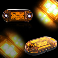 LED Габарит, Бял, Червен, Жълт, Маркер, 4 SMD Диода, 12V - 24V