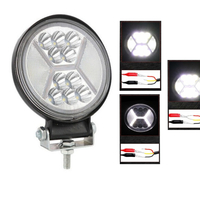 Универсален 126W Лед LED Халоген Фар Работна Лампа 12V - 24V бяла светлина + блиц мигаща бяла светлина за автомобил офроуд бус ван камион