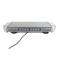 12V 24V Лед Led Диодна Мощна Аварийна Сигнална Лампа Буркан с Магнит 55см 10 режина Бяло Стъкло За Пътна Помощ Платформа Снегорин и др.