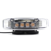 55 см 40 LED ЛЕД мощна аварийна диодна сигнална лампа блиц с магнити 12-24V 10 режима на работа жълта оранжева светлина E-Mark Е9 за пътна помощ платформа снегорин багер и др.