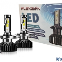 Комплект от 2бр Умалени Мини Лед Led Диодни Крушки H4 Х4 12V 50W 12000lm Mono LED +300% За Фарове Can Bus без грешки къси/дълги