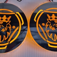 Комплект от 2бр Светодиодни LED Лед Габарити Обеци 24V оранжево-червено SCA